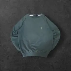 【希少カラー】ポロラルフローレン ラグランスリーブ スウェット セージグリーンM