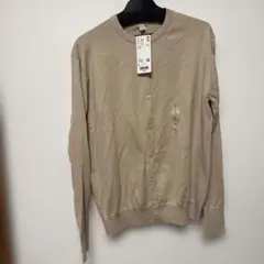 ★新品　ユニクロ　UVカットスーピマコットンクルーネックカーディガン　Ｌのサムネイル