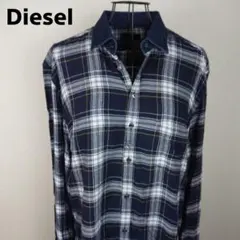 ★美品★ Diesel ディーゼル メンズ 長袖チェックシャツ