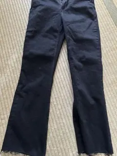 ZARA CROP FLARE ブラックデニム 36