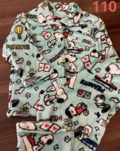 中古！！美品☆スヌーピーフリースパジャマ　もこもこパジャマ（110センチ）