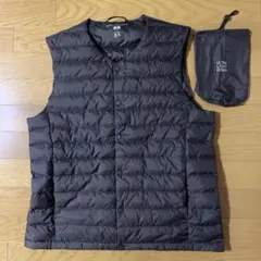 美品UNIQLOユニクロウルトラライトダウンベスト サイズL カラーブラック袋付