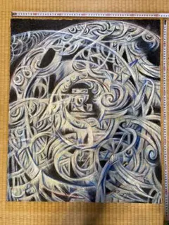 ボールペン 画 ペン画 絵画 【サイ生】 1点もの - メルカリ