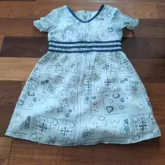 BeBe 花柄 半袖ワンピース 100cm