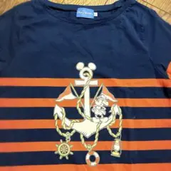 東京ディズニーリゾート ストライプ ミッキーマウスTシャツ ＬＬ