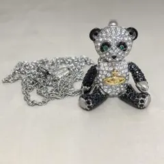 クリスタルドッグネックレス&ベアラインストーンネックレスセット 