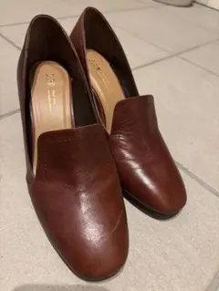 23区　ワイン色 レザー ハイヒールパンプス