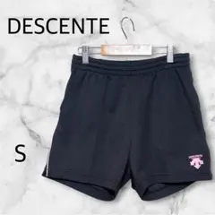 DESCENTE デサント ショートパンツ ジャージパンツ【S】黒×ピンク