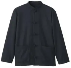 無印良品　MUJI ストレッチ起毛結び釦シャツ　チャイナカラー　XXS-XS