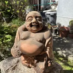 陶器 大黒天 置物 縁起物 彫刻 昭和 레트로 アンティーク