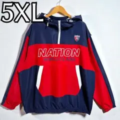 【超激レア 5XL】90s Y2K ハーフジップ ナイロン アノラック 超BIGのサムネイル