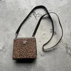 archive bottega veneta レオパード ショルダーバッグ