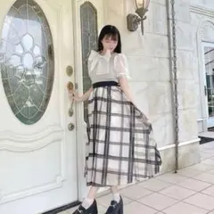 evelyn フロッキーロングSK チェックのサムネイル