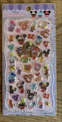 プチドロップステッカー　ディズニー　スイーツ　カップケーキ