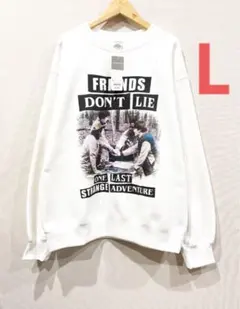 GUストレンジャーシングスヘビーウェイトスウェットLサイズ白　未知の世界ジーユー