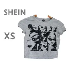 海外古着【SHEIN 】　グレー Tシャツ XSサイズ　カジュアル