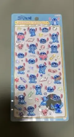 正規品　スティッチ ポンポンドロップシール　らくがき