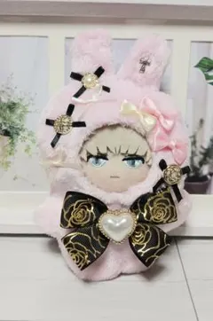 たっぷりリボンのうさ耳が可愛い☆ぬい服　着ぐるみ　ちびぐるみ　にじぱぺっと