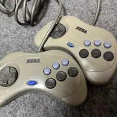 【SS】セガサターン 純正コントローラー 2個セット グレー 動作未確認