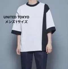【UNITED TOKYO】アシンメトリーバイカラーTシャツ