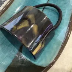 特価新作★⭐︎ヘアゴム500高級アセテート素材マーブル柄筒状アーチ型ヘアゴム黒彩