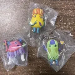 ナンジャモンジャ　カプセルフィギュアキーホルダー シロ vol.1　3点セット