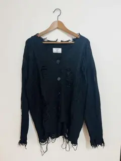 jouetie ダメージニットカーディガン ブラック