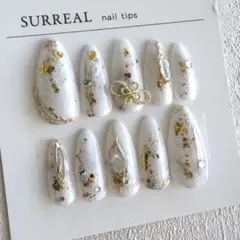 No.522【現品】ネイルチップ Ssize 振袖 成人式 ニュアンス 水引