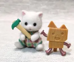 シルバニアファミリー 『赤ちゃん工作だいすき』白いネコ 赤ちゃん