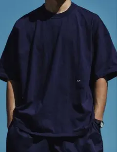 ファミマ × 長谷川昭雄 A.H ビッグTシャツ ネイビー ナス紺