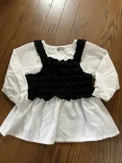 M*様 90cm 重ね着風　長袖　おしゃれ　女の子