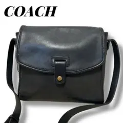 とし様OLD COACHショルダーバッグ レザー ドイツホック 黒 USA製
