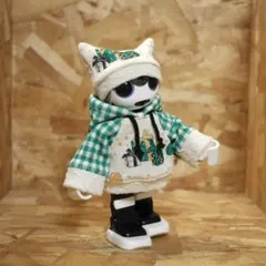 長袖パーカー&帽子 ギフト×グリーンチェック【ロボホン服】