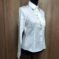 【FESMY】フェスミー　レディース　長袖シャツ　白　ポリエステル生地