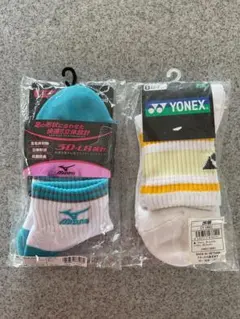 Mizuno & Yonex スポーツソックス 2足セットのサムネイル