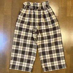 GUチェック柄 ロングパンツ