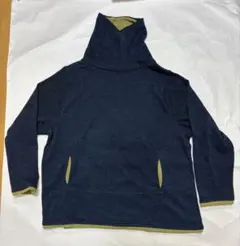 ネイビー/イエロー ハイネックセーター 5L