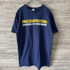 デルタ 半袖Tシャツ ロゴ ネイビー US古着 クルーネック プリント