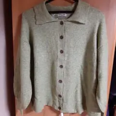 ★人気です！早いもの勝ち！＊SM2＊ライムグリーンの襟付きカーディガン＊