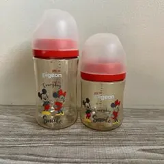 母乳実感 Pigeon ミッキー・ミニー 哺乳瓶セット 240ml 160ml