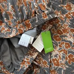 チャオパニック　プリーツロングスカート　総柄　花柄　F 　ゴムのサムネイル