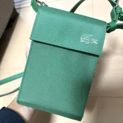 Lacoste スマホショルダーバッグ グリーン