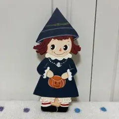 ハロウィン 魔女 木製オブジェ ハンドメイド　トールペイント　アン&アンディ