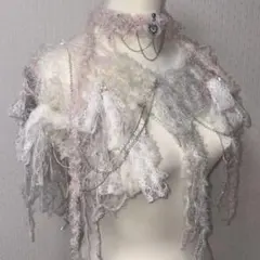 ハンドメイド　ニット　つけ襟()✩‧₊