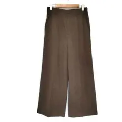 グリーンレーベルリラクシング✳️ワイドパンツ【36】ブラウン／股下約61㎝