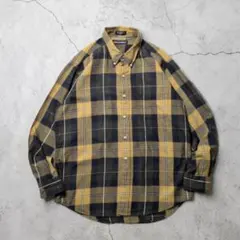90s BRITCHES 好配色チェックBDシャツ XL ゆるだぼ