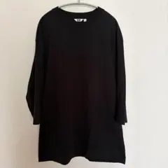 UNIQLO U ユニクロ ユー クルーネックTシャツ7分袖 XL ブラック
