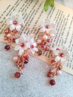 675★2ペア4個オリジナルチャーム、コネクター、アクリルフラワービーズ