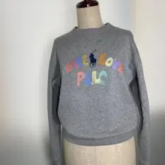 レア‼️ラルフローレン♡スウェット トレーナー　PEACE  LOVE ロゴ刺繍 激レア】ポロラルフローレン トレーナー スウェット PEACE LOVE