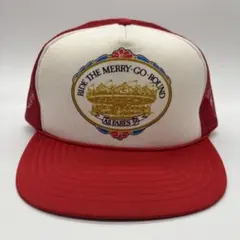 80s~ ヴィンテージ メリーゴーランド プリントロゴ トラッカーキャップ